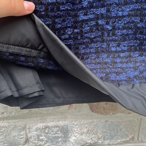 Sandro Navy Blue and Black Tweed and Wool Dress - Picture 3 of 13